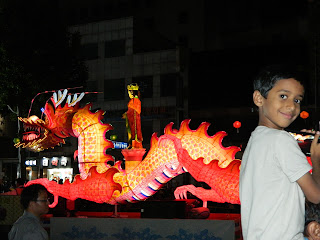 Big dragon lantern at the lotus lantern festival 