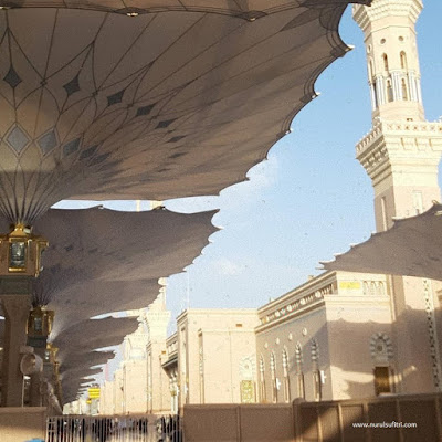masjid nabawi termegah dengan payung cantik nan memesona sepanjang sejarah madinah al munawwarah al hijaz nurul sufitri mom lifestyle blogger traveling umroh