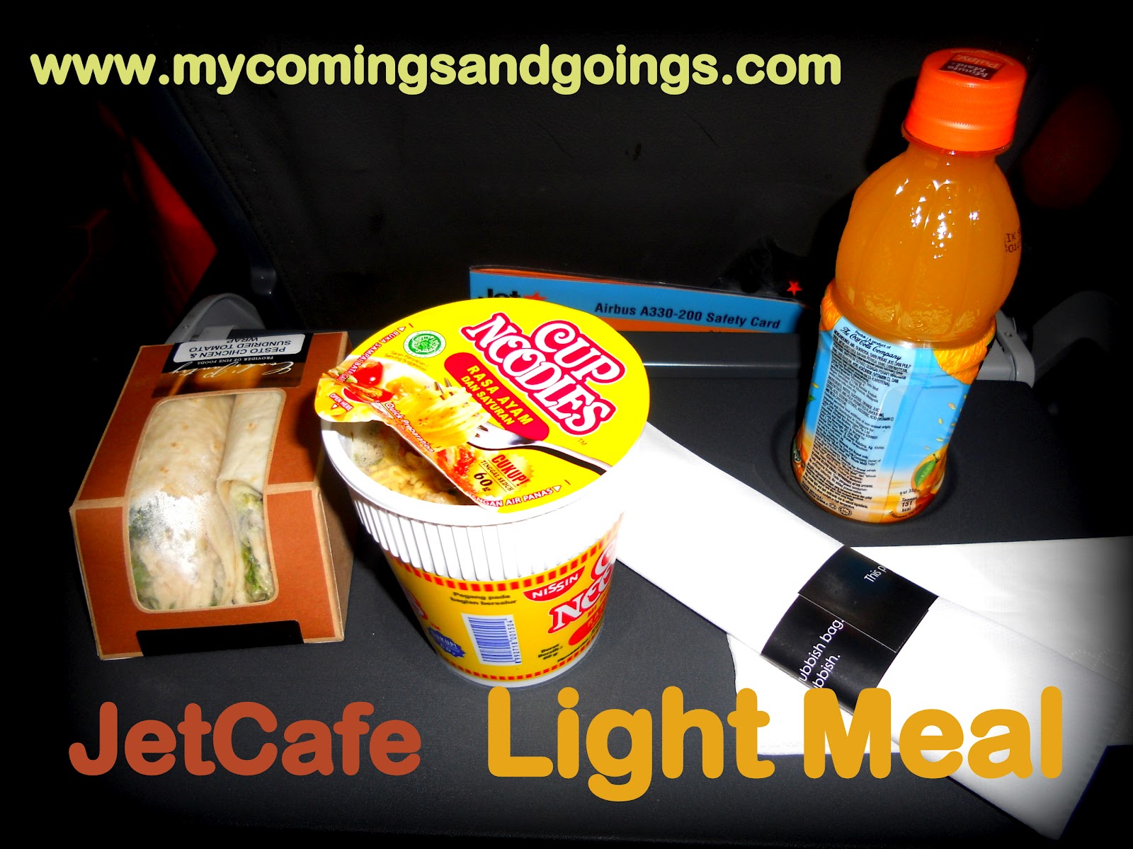 My Comings and Goings In Flight Meals on Jetstar Airways Bring Your