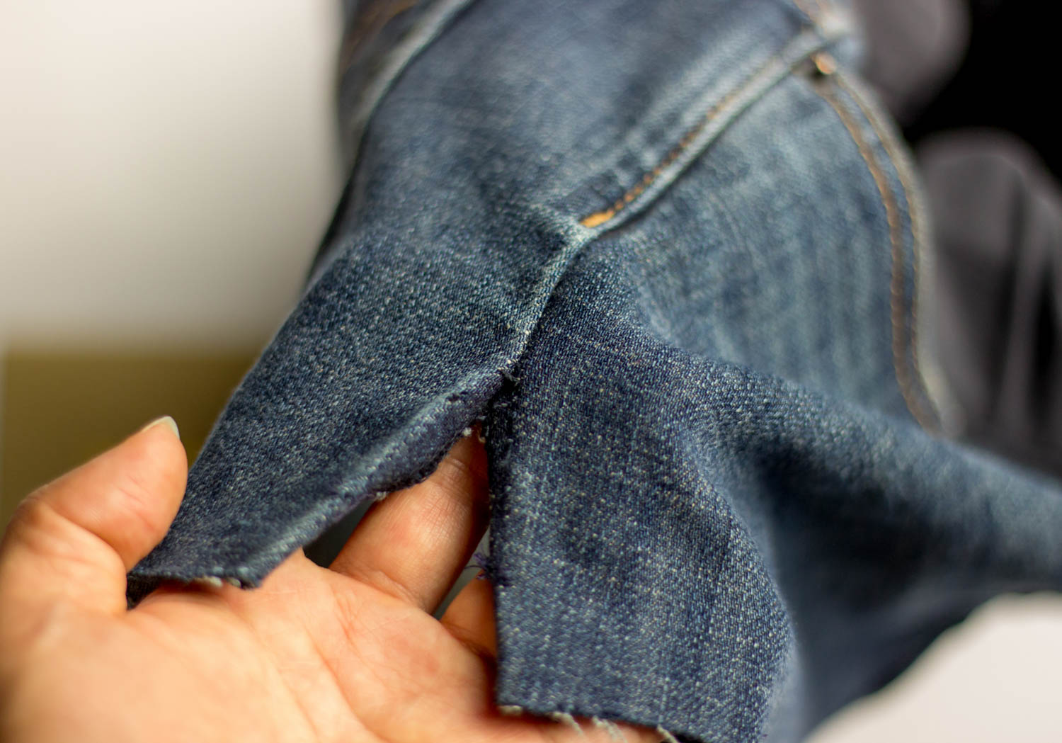 Cut Off Jean Shorts Muslin and Merlot