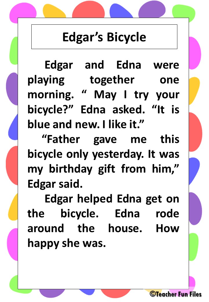 Teacher Fun Files: English Reading Passages 17