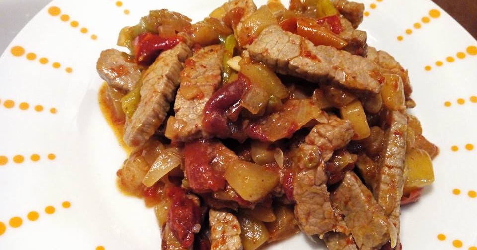 Cocinando en la nube Tiras de ternera con verduras