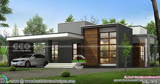 Most modern single floor 1600 sq-ft house - Kerala home design and