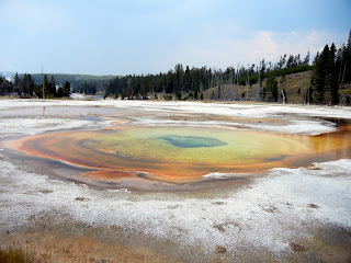 Beauty pool on Geyser Hill in Yellowstone National Park in Wyoming