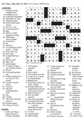 The new york times crossword in gothic: 05.07.13 — water water The New York Times Crossword in Gothic: 11.10.11 — An I for an L