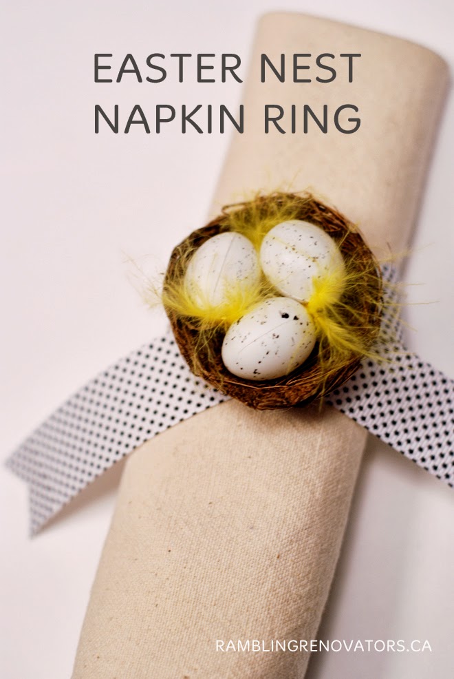 easter napkin ring, easter napkin ring holder, diy easter napkin ring, homemade easter napkin ring