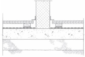 The column interrupting the vapor retarder placed above a slab-on-ground_engineersdaily.com