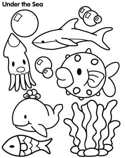 ocean animal coloring pages for preschool - photo #25
