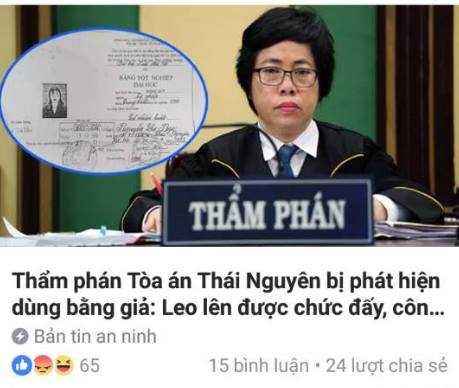 Thẩm phán TAND TP. Thái Nguyên dùng bằng giả thi đại học: “Bác” đề nghị phục hồi bằng cử nhân luật