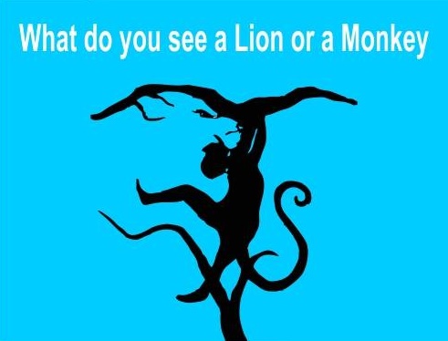 optical illusions test illusion monkey lion hangover weekend funwithpuzzles fun face