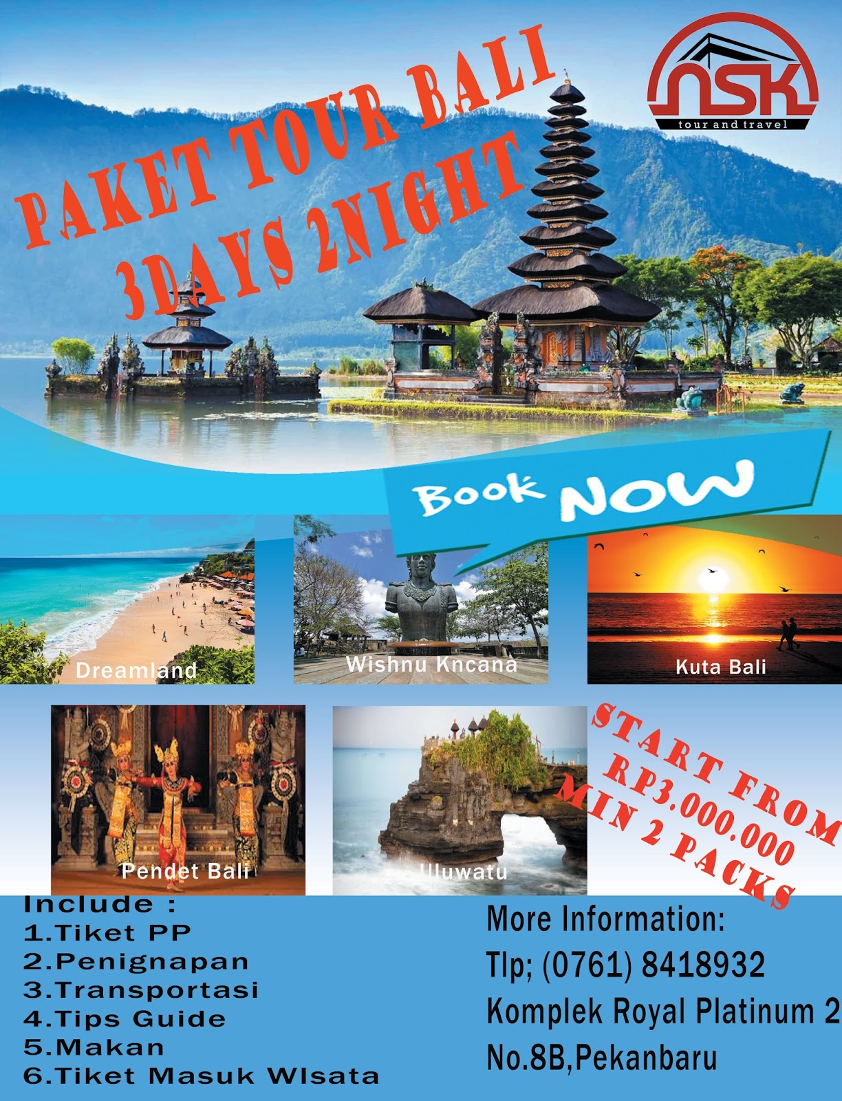 Paket Tour Wisata Bali Lombok Yogyakarta Bangkok Singapore