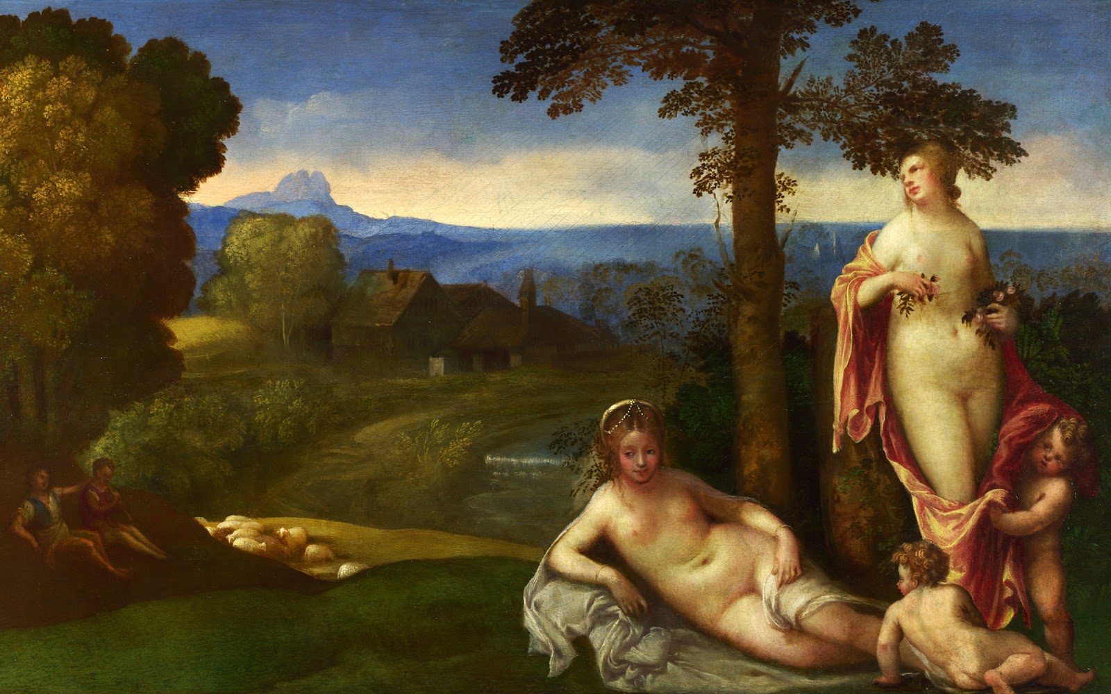 Картина сельский концерт тициана