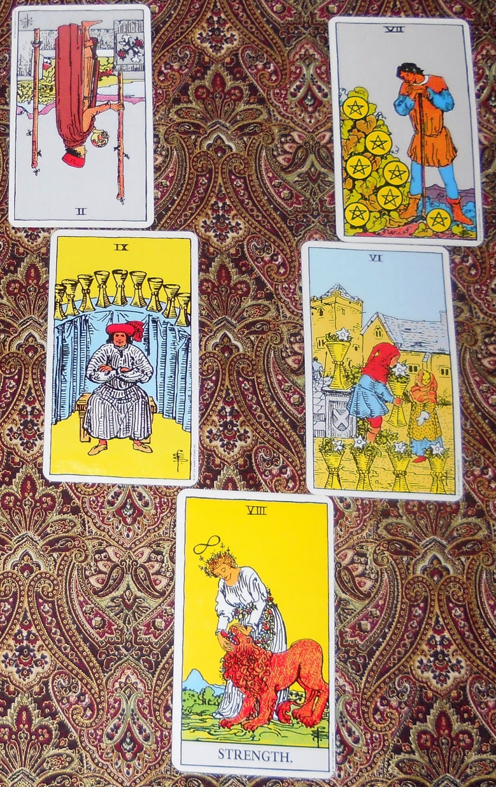 Tarot Guidance Cher Green 5 of Wands The Conflict Spread
