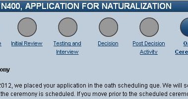 Life's Adventures: Citizenship: In Que for Oath Ceremony