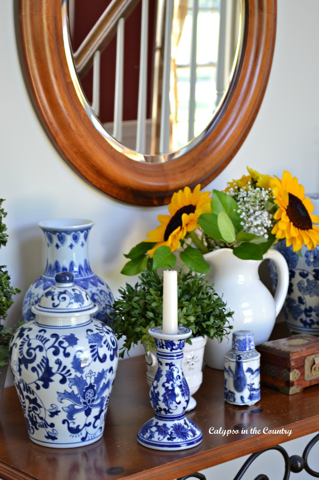 Blue and White Porcelain Blue and White Porcelain in the foyer