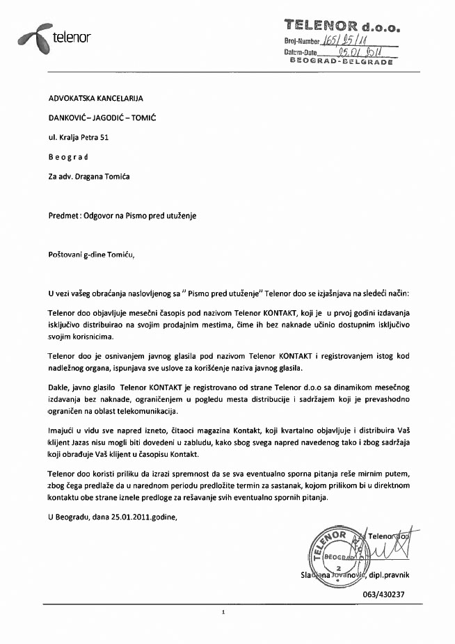 Letter Before Action >> Kontaktni Sport Sa Telenorom Contact Sports With Telenor Letter Before Action >> Kontaktni Sport Sa Telenorom Contact Sports With Telenor