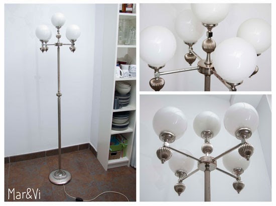 Lámpara renovada con Chalk Paint