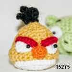 patron gratis pajaro amarillo angry bird amigurumi, free amiguru pattern yellow bird angry bird