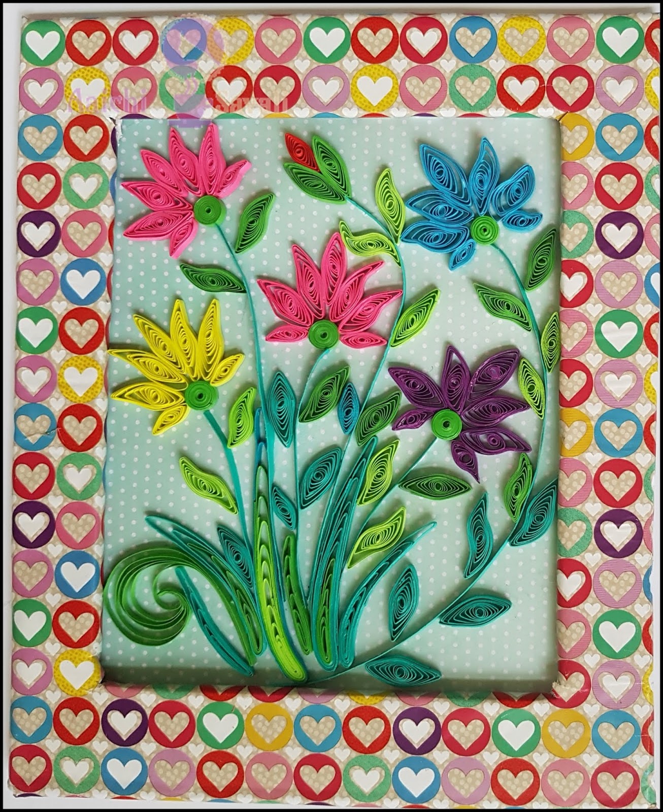 Beautiful Wall Piece With Quilled Flowers Aaichi Savali How To Make Quilling Papers Flower Wall Frames