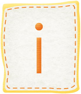 Abecedario Naranja en Parches de Tela. Orange Alphabet in Cloth Patches.