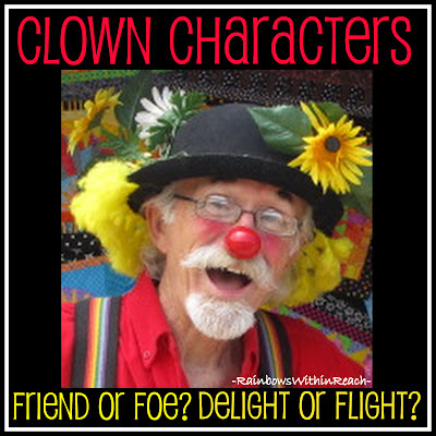 photo of: Clown Character: Friend or Foe? Delight or Flight? Childhood Fears by Debbie Clement at PreK+K Sharing