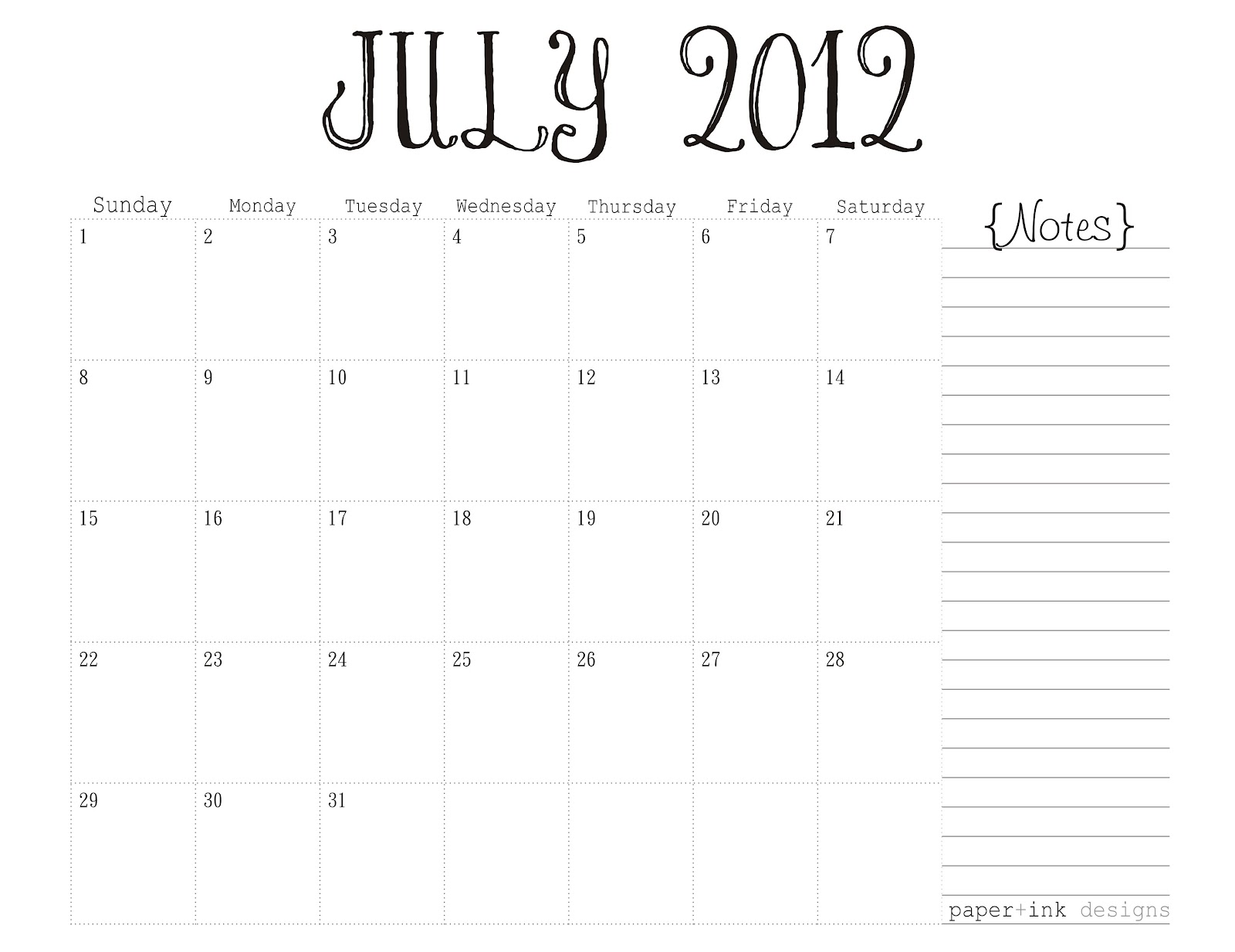 free-printable-calendar-july-2012