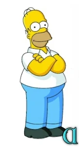 Homer Simpson con Abecedario.