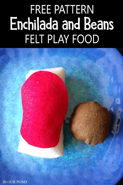 Easy Circular Felt Food with Patterns // In Our Pond // free printable // pretend play // kids play // play kitchen // crafting // diy // sewing // Mexican food // restaurant pretend play