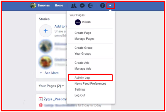 facebook activity log settings facebook activity log settings