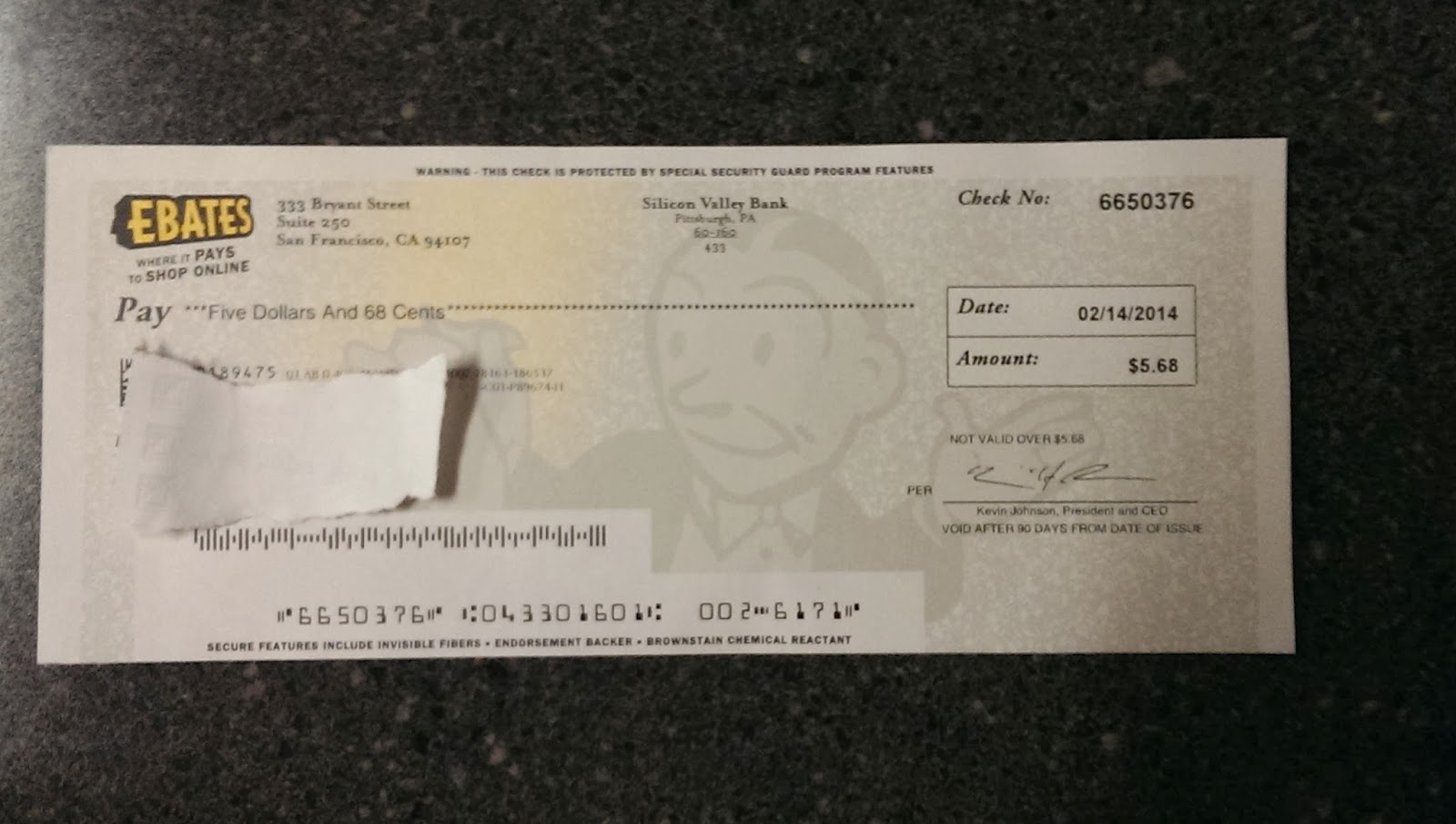 House of Fauci's I Just Got My Big Fat Check From Ebates