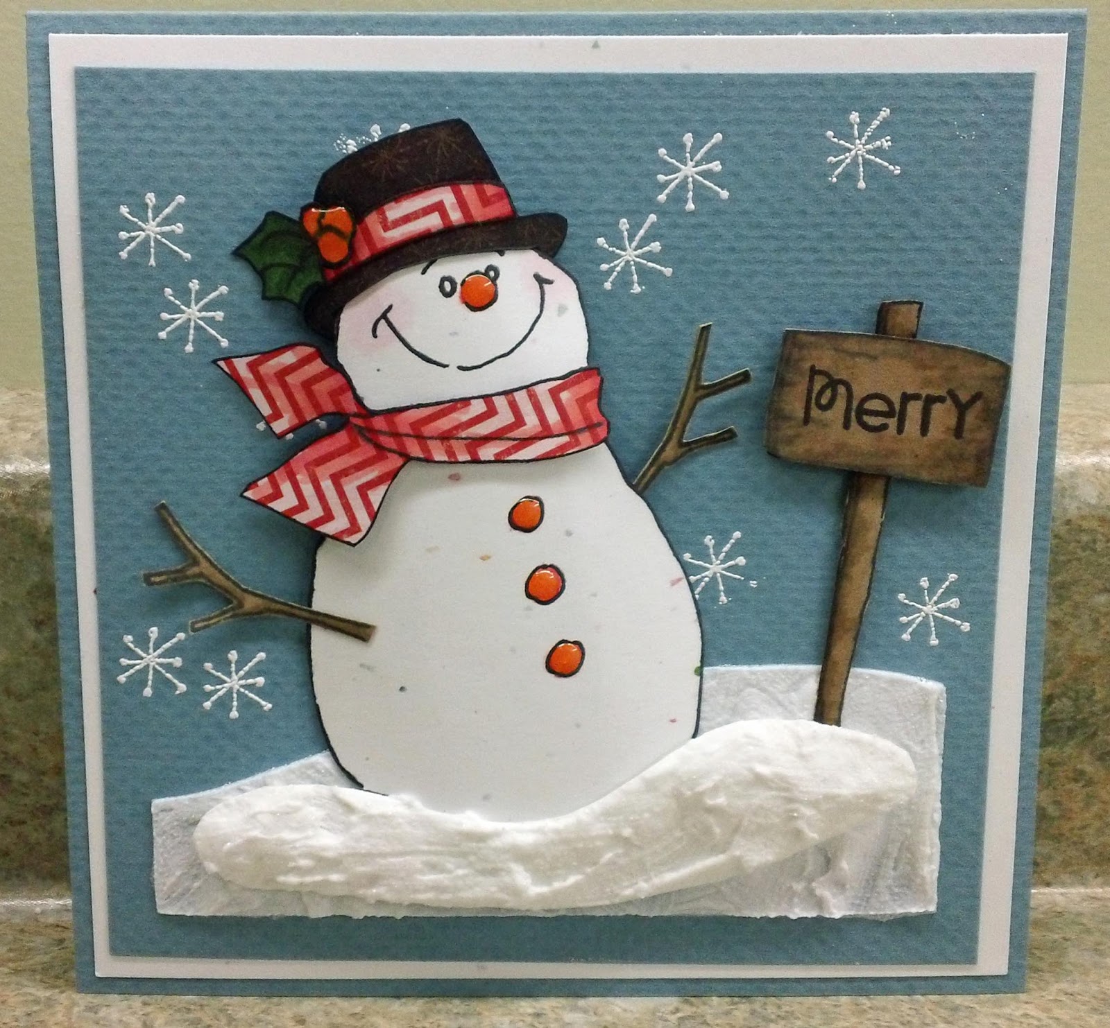 Elliott Creations Another Christmas Card Snowman