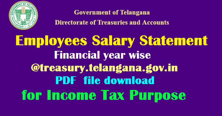 ts employees teachers pay details year month wise salary salary statement
