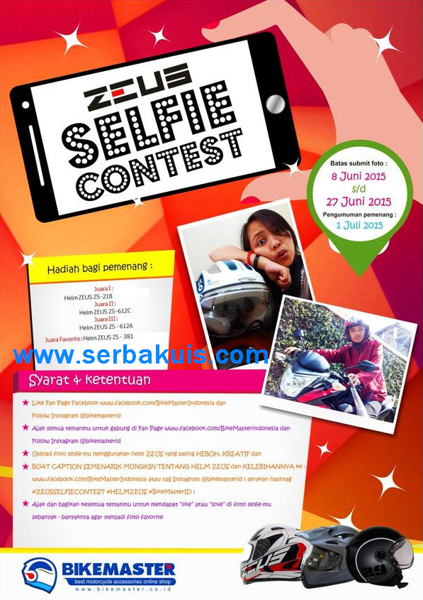 Zeus Selfie Contest Berhadiah 4 Helm Zeus Gratis