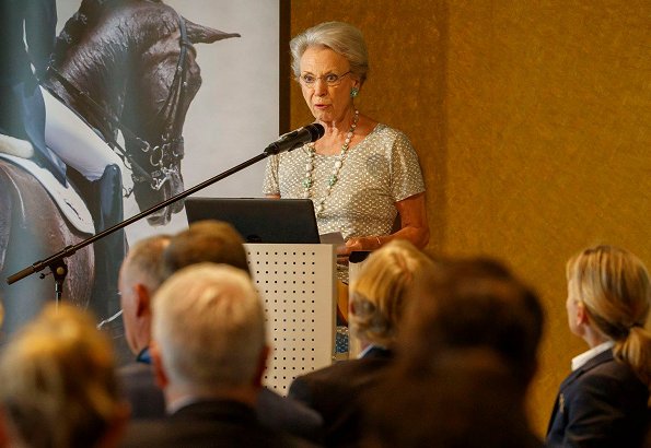 The president of the Global Dressage Foundation, Princess Benedikte attended the Global Dressage Forum 2018 held at CHIO in Aachen