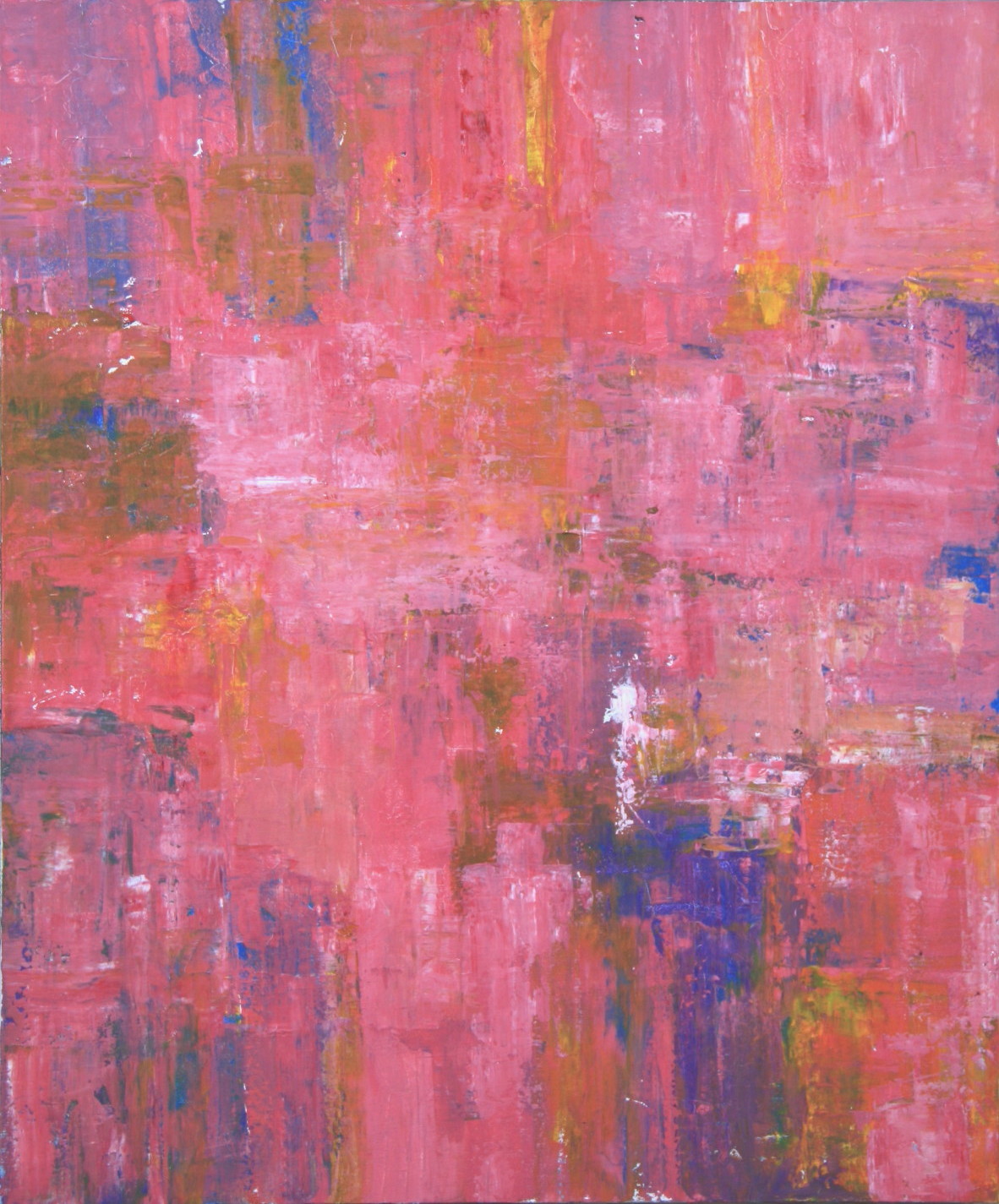 Sage Mountain Studio Huge Pink Abstract Painting Pink