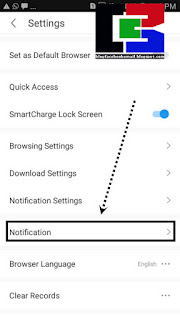 cara menghentikan notifikasi iklan dari uc browser