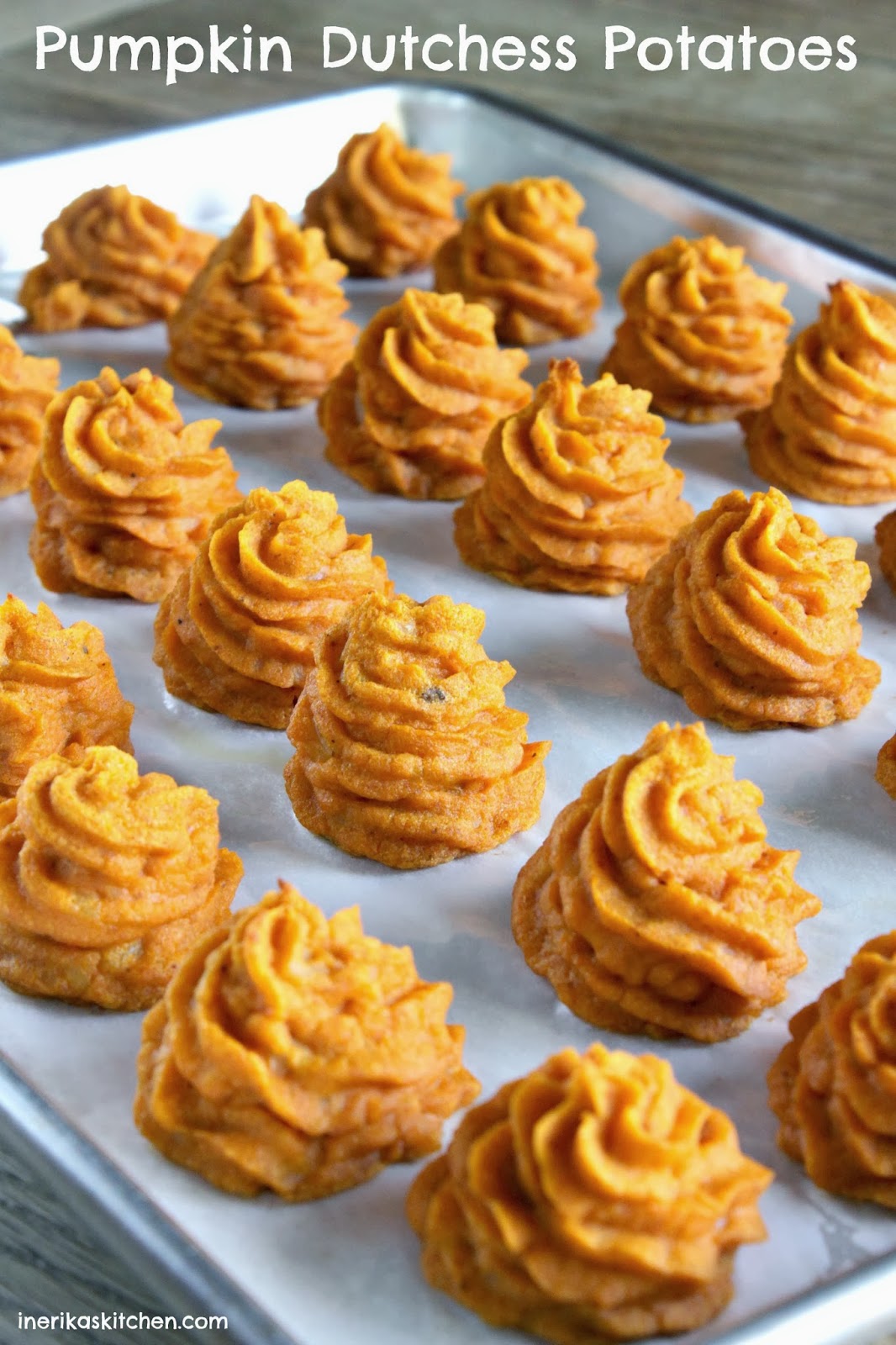 Pumpkin Dutchess Potatoes A twist on traditional mashed potatoes for