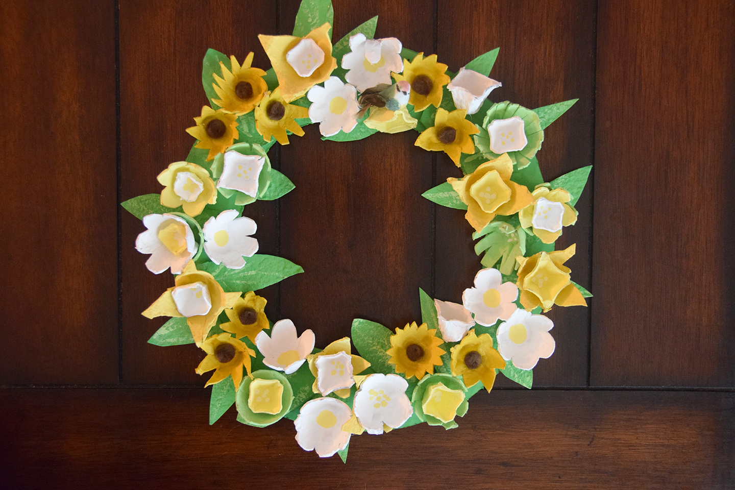 My Cup Overflows Egg Carton Wreath