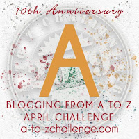 #AtoZChallenge 2019 Tenth Anniversary badge