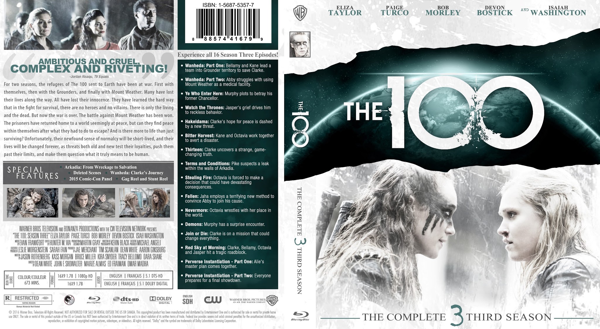 The 100 Season 3 Bluray Cover  Cover Addict - Free Dvd -4670