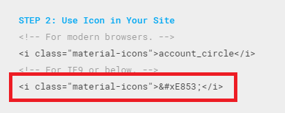 Rekomendasi HTML Material Icons
