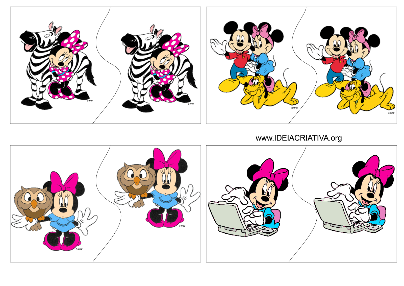 Jogo Pares Mickey e Minnie
