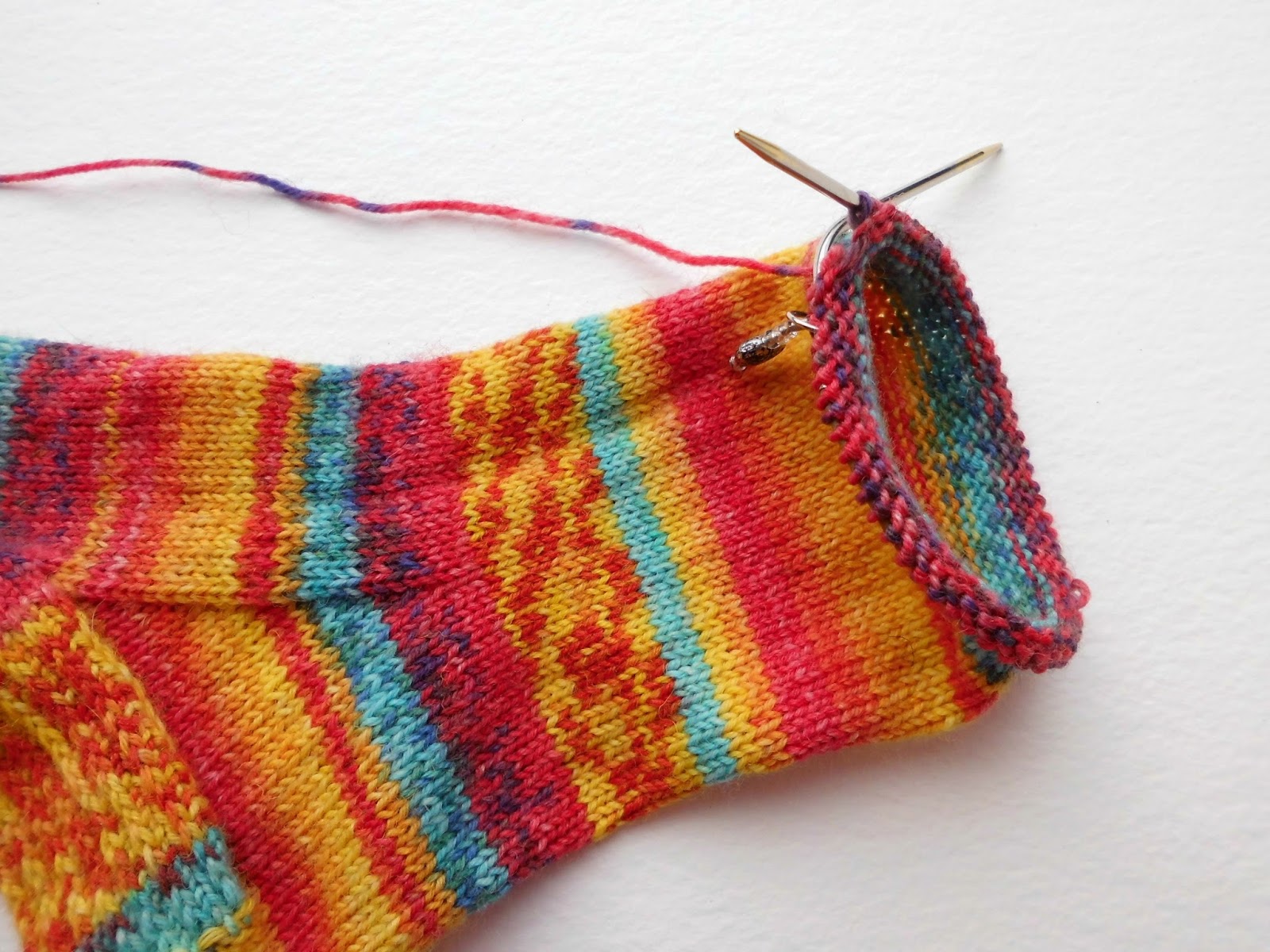 Winwick Mum Beginner sock knitting Sockalong Week 3 Foot, toe and
