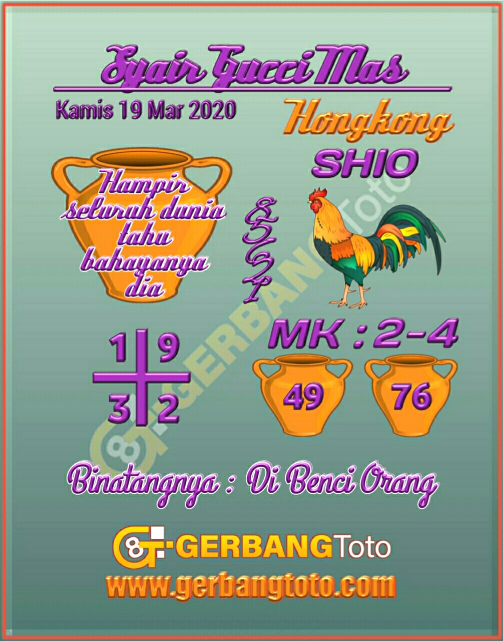 Prediksi Syair Hk 19 Maret 2020 Syair Togel Hk Pangkalantoto