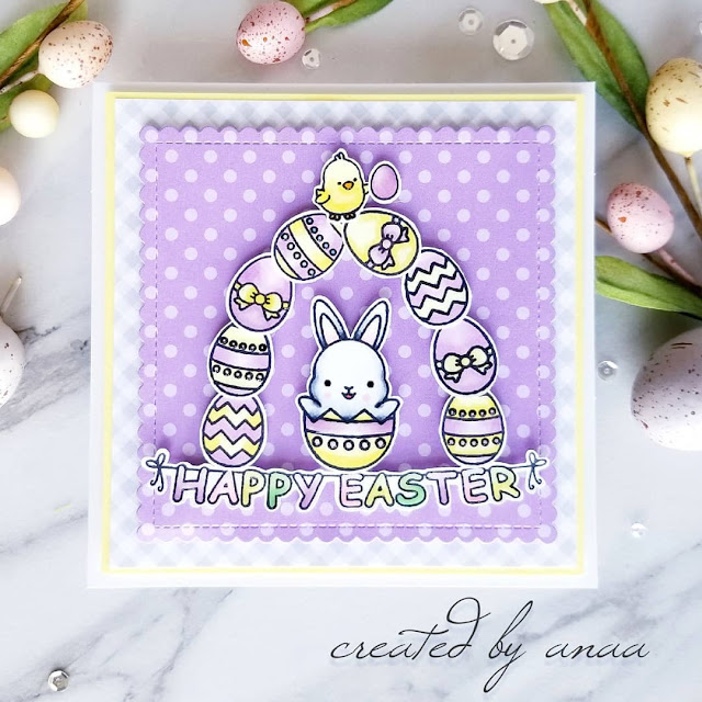 Sunny Studio Stamps: Chubby Bunny Customer Card by Ana A