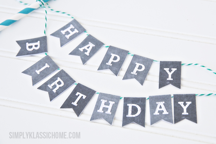 Printable Chalkboard Letters Cake Bunting Yellow Bliss Road