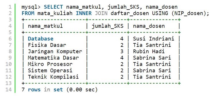Database: Menggabungkan dua tabel mysql (inner join)