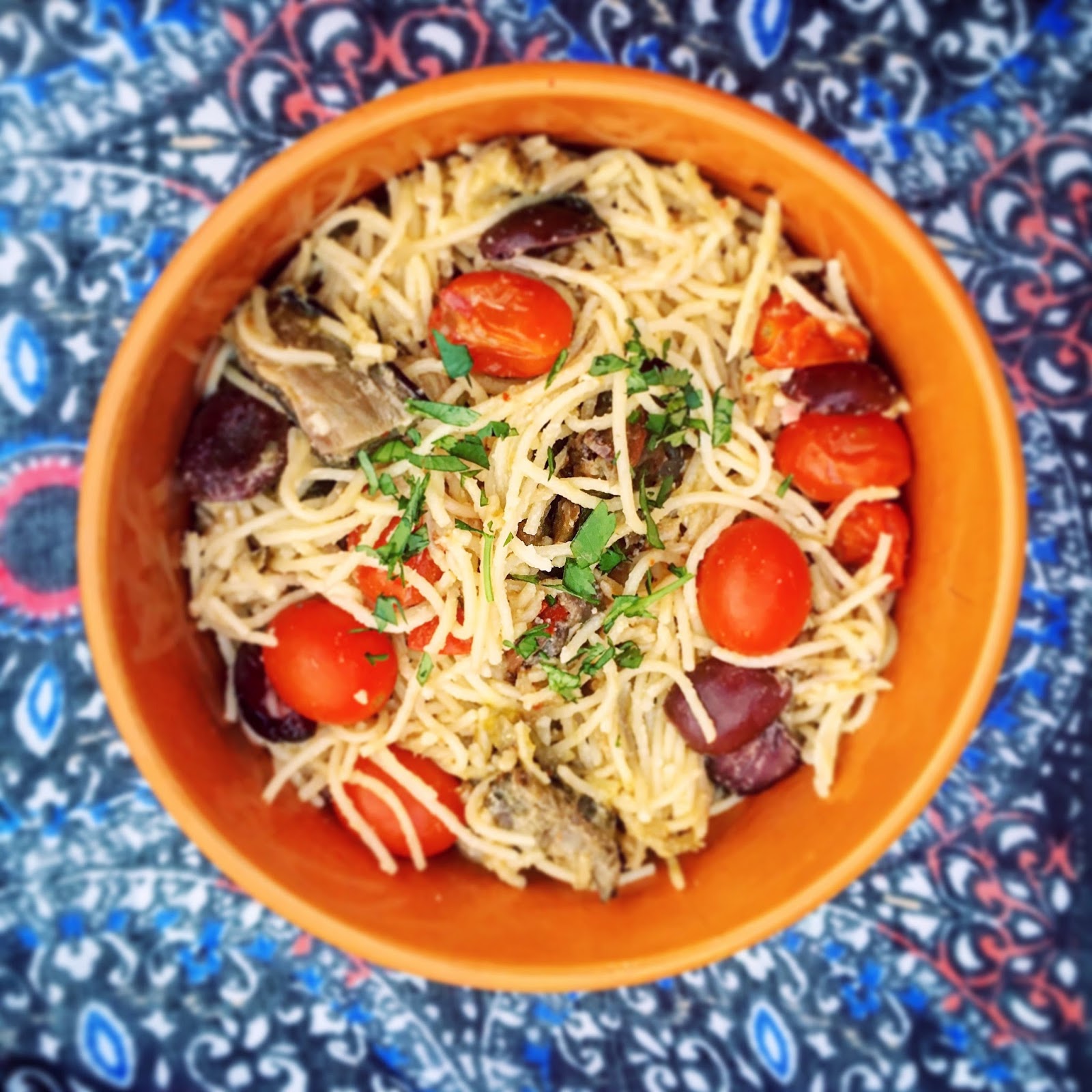 TOFU MOM . . . and gravy! Pasta with Roasted Eggplant, Kalamata Olives