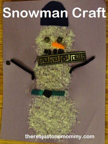 Snowman Craft by There's Just One Mommy