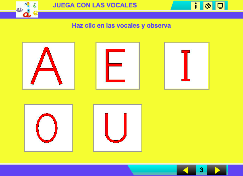 JUEGO DE LAS VOCALES